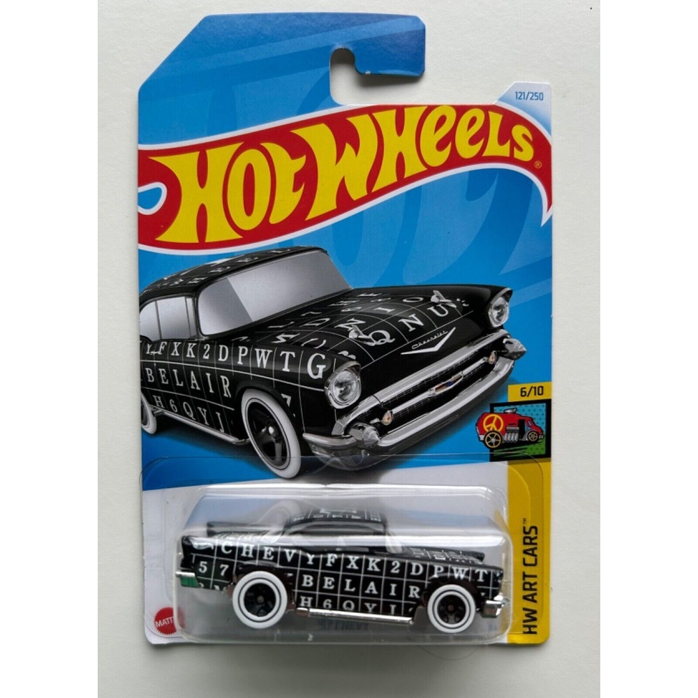 Hot Wheels 2024, '57 Chevy 121/250 HW‎ Art Cars 6/10 Holiday Stocking Stuffer